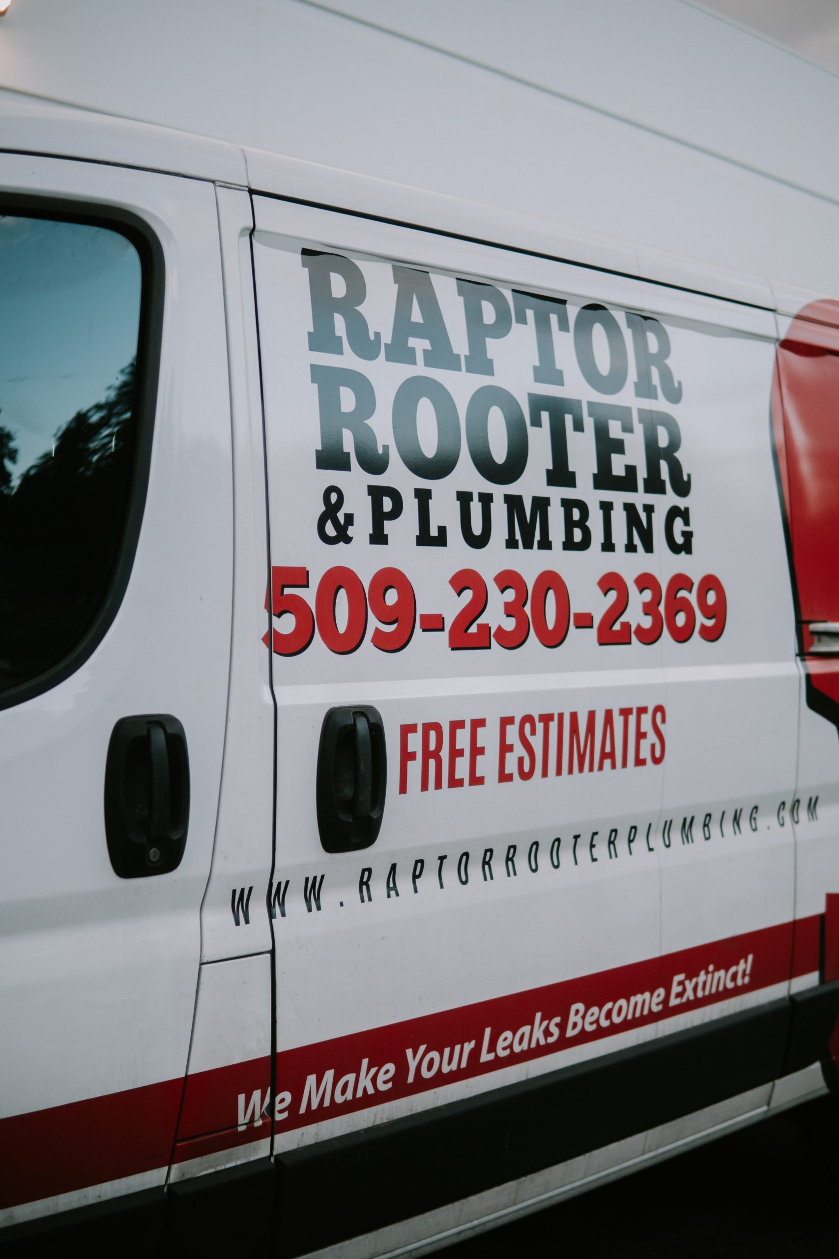 Raptor Rooter plumbing service truck